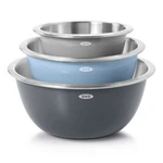 Oxo Good Grips 3PC Stainless Steel Mixing Bowl Set Non-slip Nesting. Fixed Price $64.99.