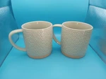 2 Clay Art Mint Green Textured Coffee Mug Cup. Fixed Price $14.00.