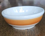 Set Of Six 5" Soup/cereal Bowls Shenango Anchor Hocking Orange Band Speckled. Fixed Price $16.99.