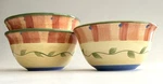 3 Pfaltzgraff Napoli Hand-painted 5 Fruit Ice Cream Bowls. Fixed Price $6.00.