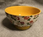 Pioneer Woman 6 Fall Flowers Yellow & Floral Footed Bowl. Fixed Price $12.99.