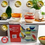 Chelsea Stoneware 10-PIECE Bowl Set Microwave & Dishwasher Safe Colorful. Fixed Price $65.00.