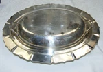 Vintage Early American International Silverplate Oval Covered Entree Dish 5-WEST. Fixed Price $74.99.
