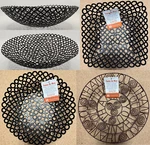 Ring Artisan Iron / Wire Bowls Fair Trade India 9",11",14" Black Brown. Fixed Price $36.99.
