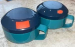 Aladdin Soup-on-the-go Travel Bowl Screw Lid Teal Blue Red Lot Of 2. Fixed Price $25.45.
