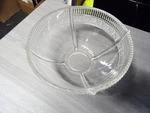 E7817 - Vtg. 1990'S Villeroy & Boch "miss Desiree" Crystal Serving Salad Bowl. Fixed Price $51.00.