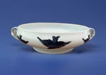 Rare Antique Victoria Austria Blue Bird Handled Serving Bowl & White. Fixed Price $39.00.