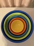 Oggi Melamine Nesting Bowls Colored 5 Mixing. Fixed Price $24.00.