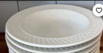 Set Of 6 Oneida Wicker Basket Weave White 9" Large Rim Pasta Soup Bowls Exc. Fixed Price $98.54.