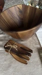 Lipper International 1174 Large Acacia Wave Salad Bowl. Fixed Price $30.00.