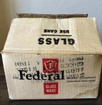 Vtg Federal Glass-american Homestead Mixing Bowl Set- Turquoise Box Of 5. Fixed Price $499.99.