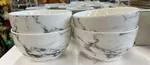 New! Set Of 4 Royal Norfolk 6" "white Marble" Ceramic Cereal/soup Bowls. Fixed Price $44.99.