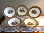( Set Of 5 ) Fitz & Floyd Tuscany Rimmed Soup Bowls 8 1/2" Mint!. Fixed Price $24.95.