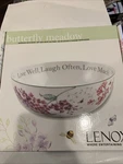 Lenox Butterfly Meadow Large Sentiment Serving Bowl Live Well GT75. Fixed Price $35.99.