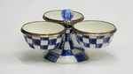 Mackenzie Childs Royal Check Triplicity Bowls Stand Set. Fixed Price $286.99.