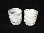 Lot Artisanal Kitchen Supply Cereal Bowls Coupe Marble Gray Discontinued Bb&b. Fixed Price $100.00.