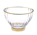 Classic Touch Textured Gold Rim Glass Dessert Bowl DB1045 5.75" Oz 2 Pcs New. Fixed Price $34.71.