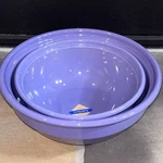 2 Pc Emile Henry France Williams Sonoma Nesting Mixing Bowl Set Stoneware Purple. Fixed Price $79.99.