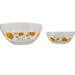 Sunflower Bowl Set Cereal Fruit Prep Dip Glass 2 Piece Bundle Durable Imperial. Fixed Price $16.00.