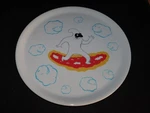 Di Alessi Massimo Giacon Pizza Plate Masked Man Surfing. Fixed Price $43.99.