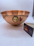 Old Dutch International Solid Copper Round Mixing Beating Bowl Handle Tags 10.5". Fixed Price $34.99.