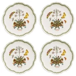 Portmeirion Botanic Garden Lotus Salad Plates, Set Of 4 - Scalloped Rim 8.8". Fixed Price $88.00.
