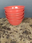 Set Of 4 Rachael Ray Double Ridge Cereal Bowls Red 6". Fixed Price $44.99.