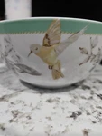 Bonjour Dinnerware Fruitful Nectar 10" Porcelain Serving Bowl Hummingbird. Fixed Price $18.99.
