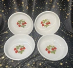 Vintage Mccoy Stoneware Strawberry Country Lot Of Cereal Bowls - #1413 6.25". Fixed Price $60.00.