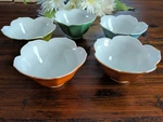 Vintage Japanese Lotus Blossom Petal Colorful Rice Soup Bowls Set Of 5. Fixed Price $25.95.