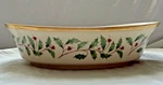 Lenox Holiday Dimension 10.25" Oval Vegetable Serving Bowl. Fixed Price $30.00.