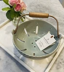 Hearth Magnolia Stoneware Berry Serving Bowl Wood Handle Peace Blue Target. Fixed Price $35.99.