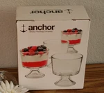 Anchor Hocking Mini Trifle Dessert Bowls Footed Sherbet Set 4 Nos 10 Oz Htf. Fixed Price $25.00.