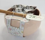 Nwt The Bake Shop Master Class, Pink Tulip Flower Ceramic Mixing Bowl & Utensils. Fixed Price $40.00.