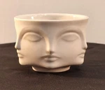 Jonathan Adler Muse Mini Porcelain Three Face Bowl Votive Holder White. Fixed Price $38.95.