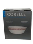 Corelle Everyday Expressions Tempered Glass Lot Of 4 Cereal Bowls Red/white. Fixed Price $17.06.
