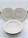 6 Mikasa D4900 Renaissance White Soup Salad Bowls. Fixed Price $55.00.