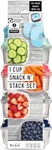 Fit Fresh 1 Cup Food Storage Containers With Lids And 2 Ice Packs 8OZ Reusable. Fixed Price $26.39.