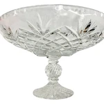 Vtg Badash 24% Crystal Oxford Round Centerpiece Pedestal Bowl Compote Signed. Fixed Price $84.95.