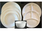 Corelle Winter Frost White Dinner Lunch Divided Plate Pasta Bowl Cup Used & New. Fixed Price $13.99.