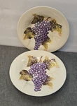 Tabletops Unlimited Set Of 2 Grapes On Vine Melamine Salad/soup Bowls 10-7/8". Fixed Price $19.99.