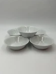 Pottery Barn Caterer's Box 6 Soup Salad Bowls Set Of 5WHITE Porcelain Round. Fixed Price $39.99.