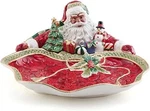 Fitz Floyd Holiday Home African American Santa Serving Bowl Serve. Fixed Price $94.00.