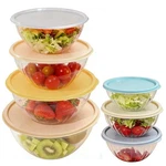 Plastic Mixing Bowls With Lids Set 7 Piece Nesting Salad Kitchen Food. Fixed Price $31.95.