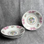 Red Sea Print Garden Pink Floral Porcelain 8 Soup Bowl Set Of 4. Fixed Price $15.39.