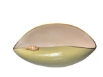 L'objet Portugal Green Large Oval Shell Style Porcelain Bowl 24KT Gold Trim. Fixed Price $499.00.