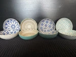 Signature Housewares Stoneware Bowl Set 8PC Geometric-boho Design. Fixed Price $25.00.