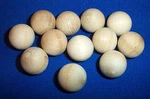 12 Natural Unfinished Solid Hardwood 1" Wooden Balls Crafts / Game New !!!. Fixed Price $8.95.