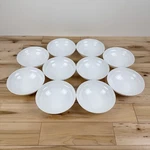 Set Of 10 Luminarc Harena Single Ribbed Cereal Soup Bowls 6.25 White Opal Glass. Fixed Price $29.95.