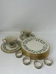 Lenox China Holiday Holly Lot 2 Cup And Saucer 6 Salad Plates 4 Napkin Holders. Fixed Price $109.99.
